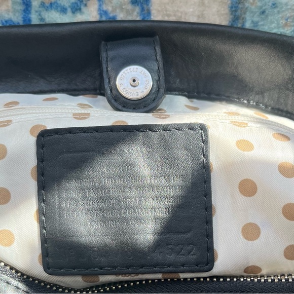 Coach Black Leather Vintage Shoulder Bag with Silver Accents . - Picture 15 of 16